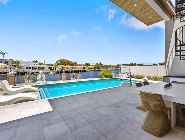 2225 NE 19th St, Fort Lauderdale, FL 33305 - swimming pool with a patio area and a water view