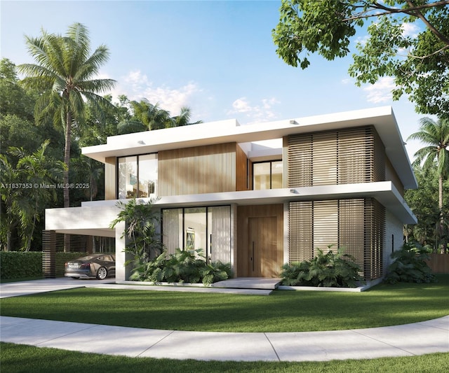 1661 Onaway Dr, Miami, FL 33133 - contemporary home with a front yard