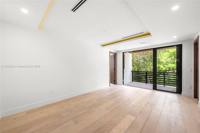 260 NW 47th St, Miami, FL 33127 - empty room with recessed lighting and light wood-style flooring