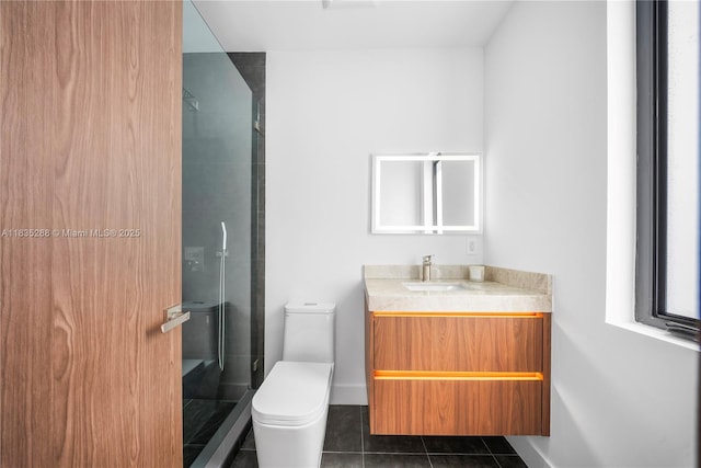 260 NW 47th St, Miami, FL 33127 - full bath featuring vanity, tile patterned flooring, and a stall shower