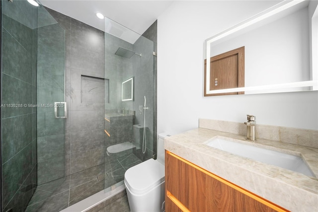260 NW 47th St, Miami, FL 33127 - full bath with vanity, walk in shower, and recessed lighting