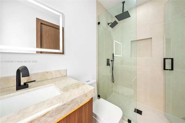 260 NW 47th St, Miami, FL 33127 - full bathroom featuring vanity and a stall shower