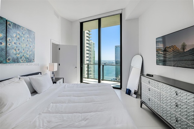 501 NE 31st St Unit 4007, Miami, FL 33137 - bedroom with expansive windows and access to outside