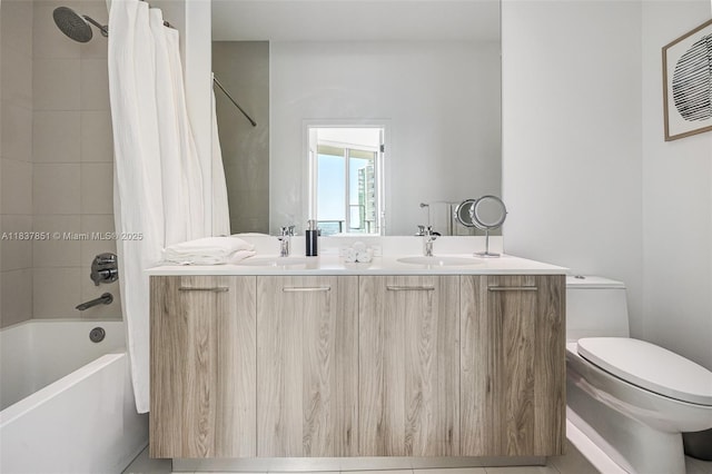 501 NE 31st St Unit 4007, Miami, FL 33137 - bathroom with shower / bathtub combination with curtain and double vanity