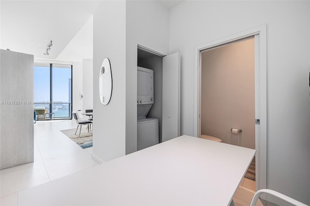 501 NE 31st St Unit 4007, Miami, FL 33137 - washroom with stacked washing machine and dryer