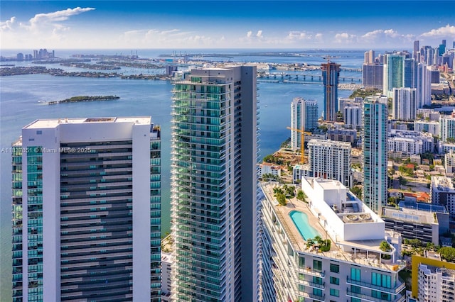 501 NE 31st St Unit 4007, Miami, FL 33137 - view of urban area with a large body of water and a pool area