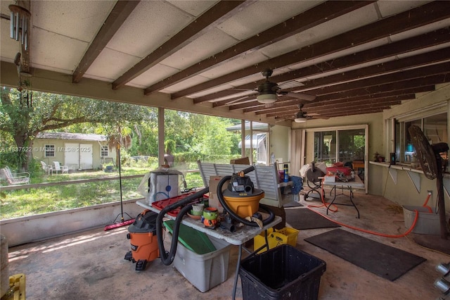 17041 Tarpon Way, Fort Myers, FL 33917 - view of patio / terrace featuring a ceiling fan
