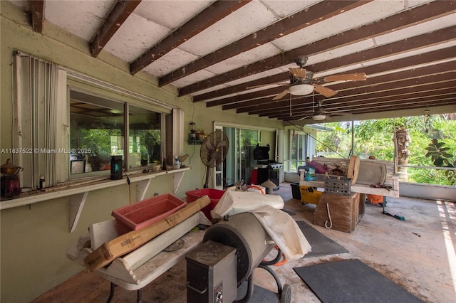 17041 Tarpon Way, Fort Myers, FL 33917 - view of patio / terrace featuring ceiling fan