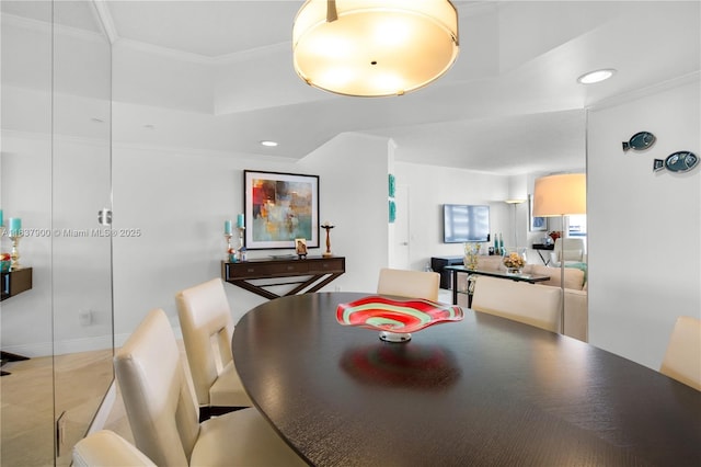 21055 Yacht Club Dr Unit 1504, Aventura, FL 33180 - dining space with ornamental molding and recessed lighting
