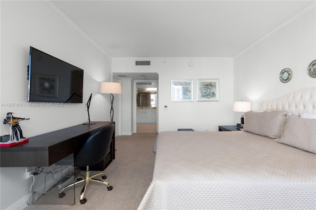 21055 Yacht Club Dr Unit 1504, Aventura, FL 33180 - carpeted bedroom featuring an office area and ornamental molding