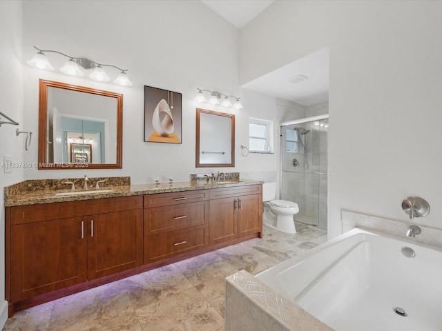 4024 Summer Chase Ct, Lake Worth, FL 33467 - bathroom featuring double vanity, a shower stall, and a bath
