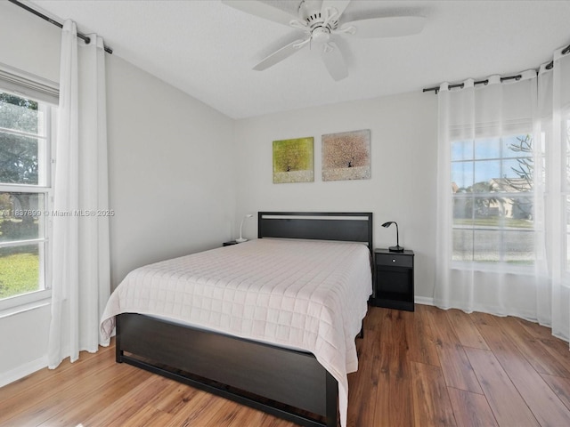 4024 Summer Chase Ct, Lake Worth, FL 33467 - bedroom with wood finished floors, multiple windows, and a ceiling fan