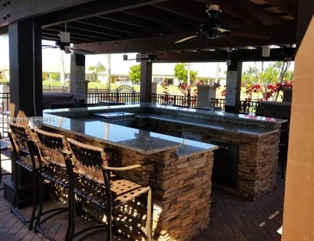 3395 NE 9th St Unit 104, Homestead, FL 33033 - view of patio / terrace featuring area for grilling and ceiling fan