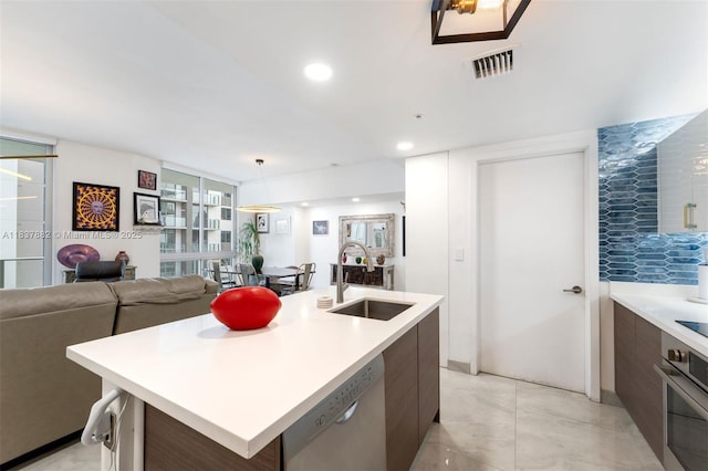 1010 SW 2nd Ave Unit Lph04, Miami, FL 33130 - kitchen with dishwasher, modern cabinets, stainless steel oven, light countertops, and recessed lighting