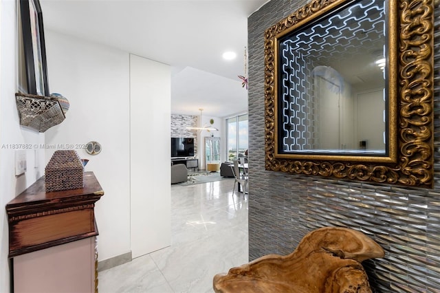 1010 SW 2nd Ave Unit Lph04, Miami, FL 33130 - hall featuring marble tiled floors