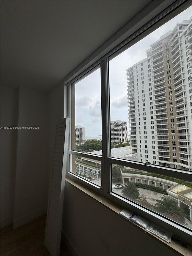 801 Brickell Key Blvd Unit 1005, Miami, FL 33131 - detailed view of a view of city and wood finished floors