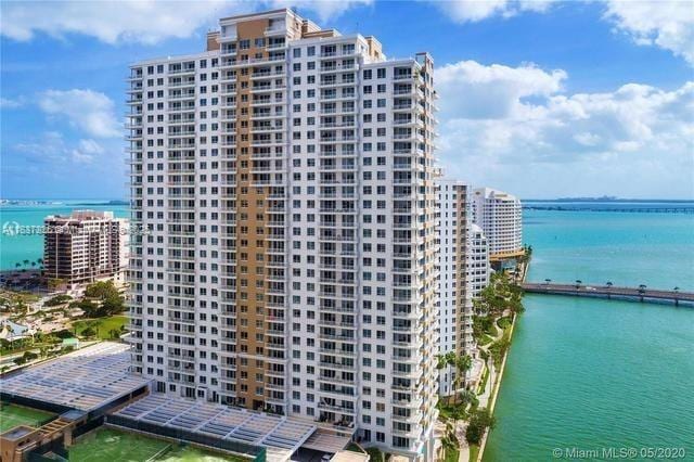 801 Brickell Key Blvd Unit 1005, Miami, FL 33131 - view of property with a water view and a view of city