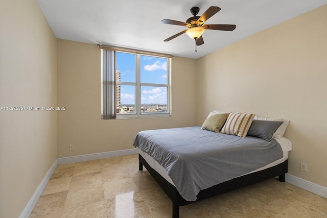 770 Claughton Island Dr Unit Ph21, Miami, FL 33131 - bedroom with baseboards and ceiling fan