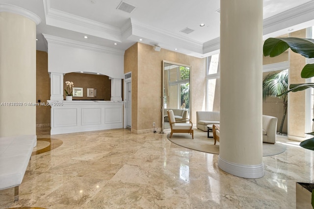 770 Claughton Island Dr Unit Ph21, Miami, FL 33131 - common area with crown molding and recessed lighting