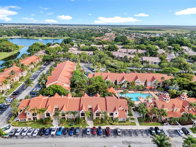 15560 SW 104th Ter Unit 611, Miami, FL 33196 - aerial perspective of suburban area with a large body of water and a pool area