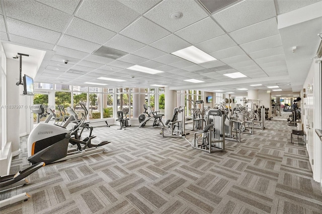 801 Brickell Key Blvd Unit 2006, Miami, FL 33131 - workout area featuring carpet flooring