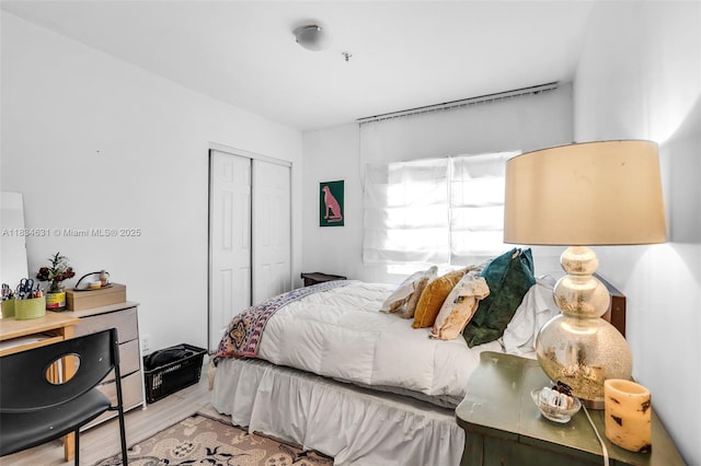 1450 Meridian Ave Unit 202, Miami Beach, FL 33139 - bedroom featuring a closet and wood finished floors