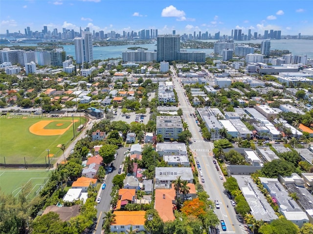 1450 Meridian Ave Unit 202, Miami Beach, FL 33139 - drone / aerial view of skyline and a nearby body of water