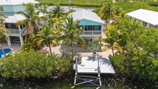 547 Heck, Little Torch Key, FL 33042 - aerial view of property and surrounding area featuring a nearby body of water