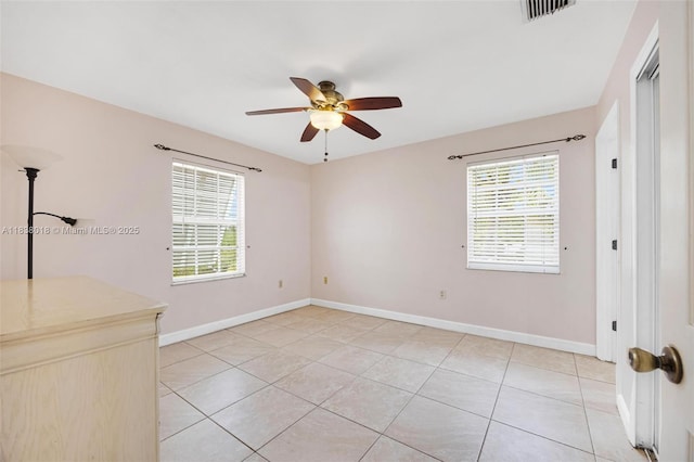 547 Heck, Little Torch Key, FL 33042 - spare room with ceiling fan and light tile patterned floors