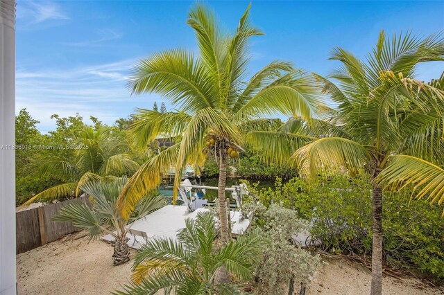 547 Heck, Little Torch Key, FL 33042 - view of yard featuring boat lift