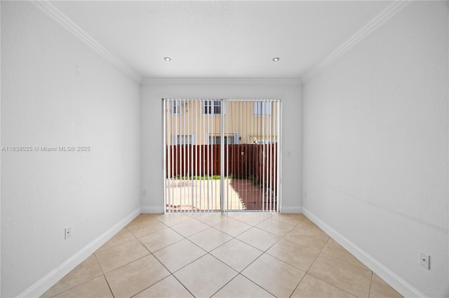 15057 SW 9th Ter, Miami, FL 33194 - empty room with light tile patterned flooring and ornamental molding