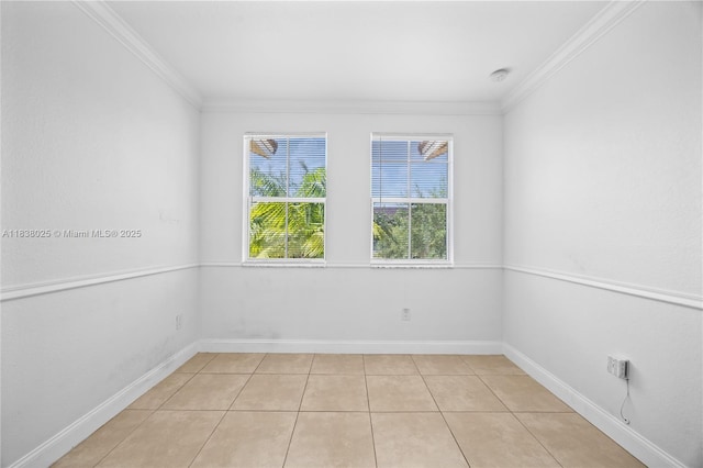 15057 SW 9th Ter, Miami, FL 33194 - unfurnished room with crown molding and light tile patterned floors