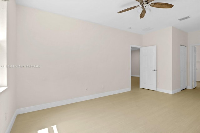 798 Quartz Ter, Palm Beach, FL 33413 - spare room with light wood-type flooring and a ceiling fan