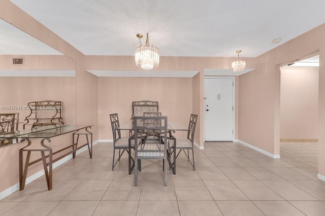 8280 SW 24th St Unit 7105, North Lauderdale, FL 33068 - dining area with a chandelier and light tile patterned floors