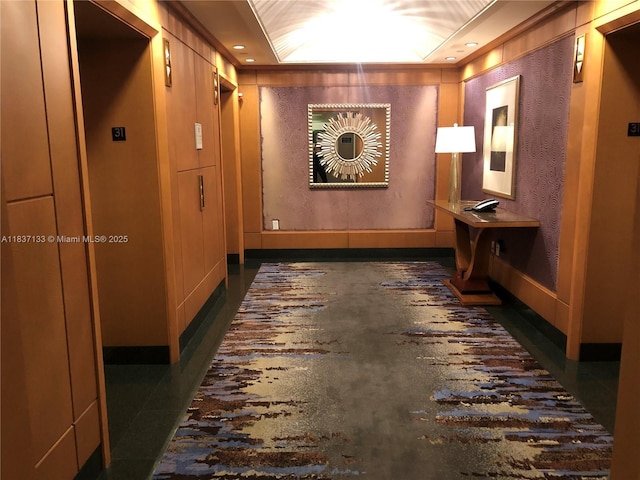 1435 Brickell Ave Unit 3106, Miami, FL 33131 - hallway with baseboards and ornamental molding