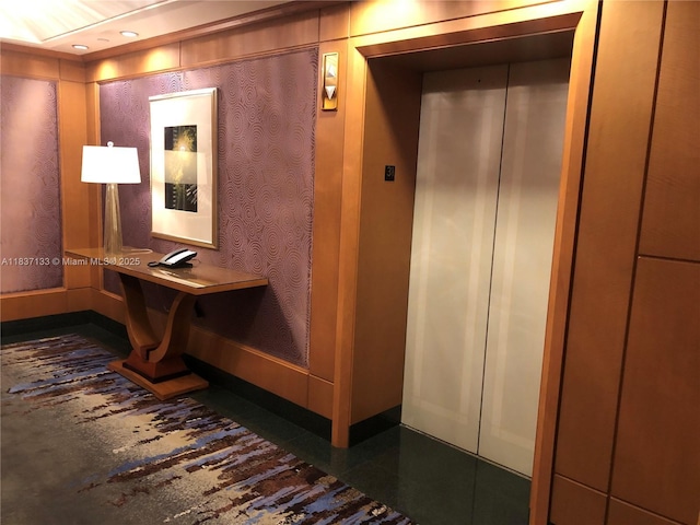 1435 Brickell Ave Unit 3106, Miami, FL 33131 - hallway featuring elevator and a desk