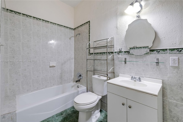 190 E 16th St, Hialeah, FL 33010 - bathroom with vanity, shower / tub combination, and tile walls