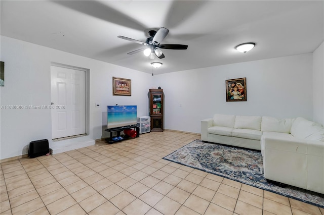 190 E 16th St, Hialeah, FL 33010 - living room featuring ceiling fan