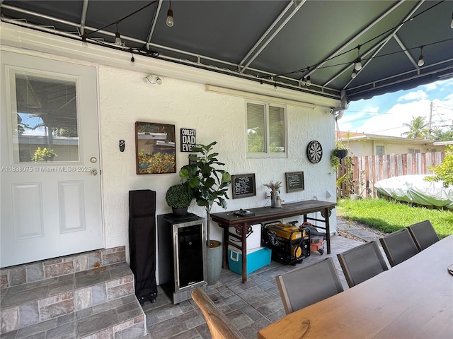 291 NW 95th St, Miami, FL 33150 - view of patio with beverage cooler and outdoor dining space