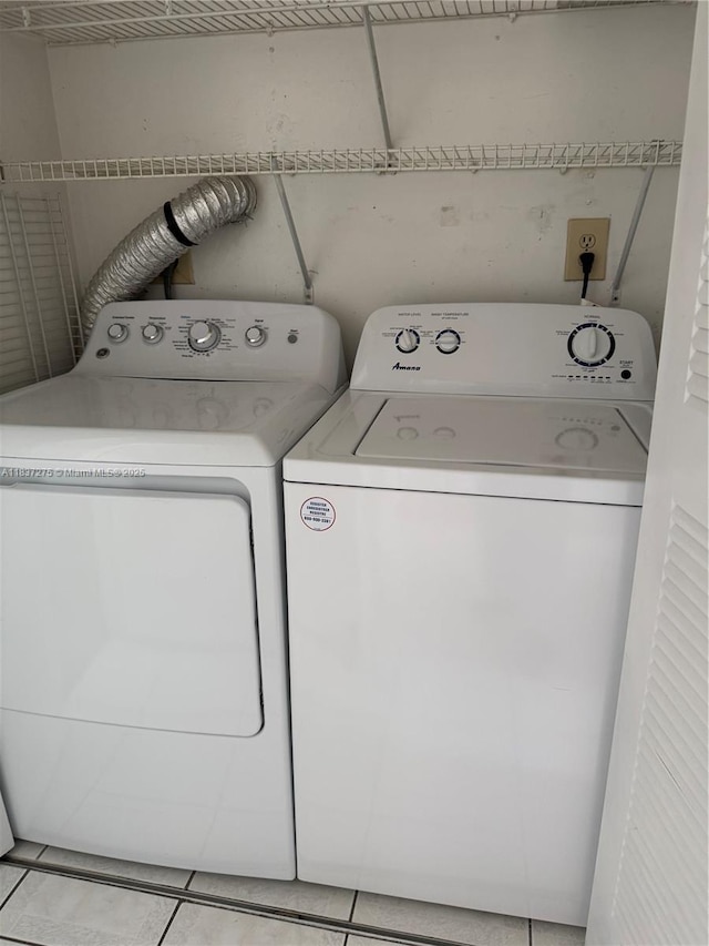 18240 Mediterranean Blvd Unit 5-11, Hialeah, FL 33015 - washroom featuring washer and dryer and tile patterned floors