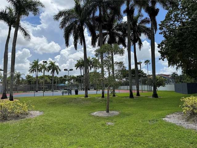 18240 Mediterranean Blvd Unit 5-11, Hialeah, FL 33015 - surrounding community featuring a tennis court