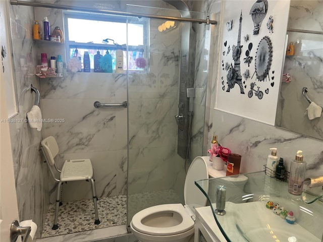 11925 SW 6th St, Miami, FL 33184 - bathroom featuring a marble finish shower and vanity