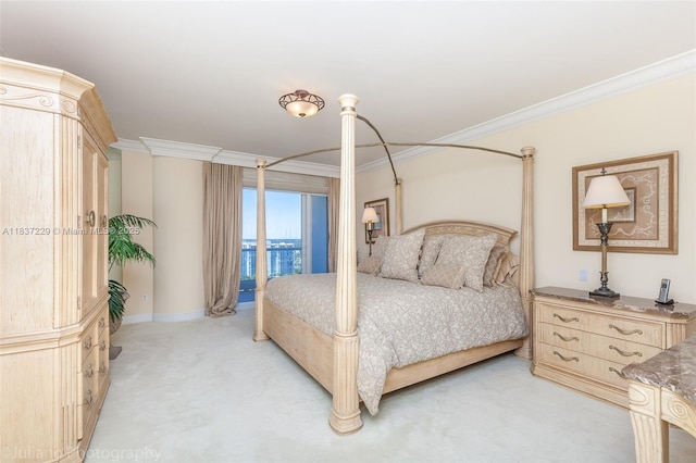 7000 Island Blvd Unit 2504, Aventura, FL 33160 - bedroom with ornamental molding and light carpet