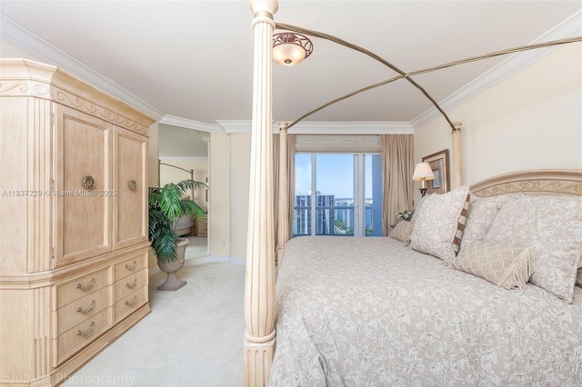 7000 Island Blvd Unit 2504, Aventura, FL 33160 - bedroom with light carpet and crown molding