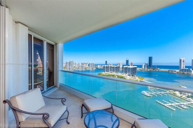 7000 Island Blvd Unit 2504, Aventura, FL 33160 - balcony with a water view and a city view