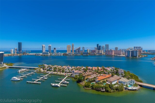 7000 Island Blvd Unit 2504, Aventura, FL 33160 - aerial view of a nearby body of water and city skyline