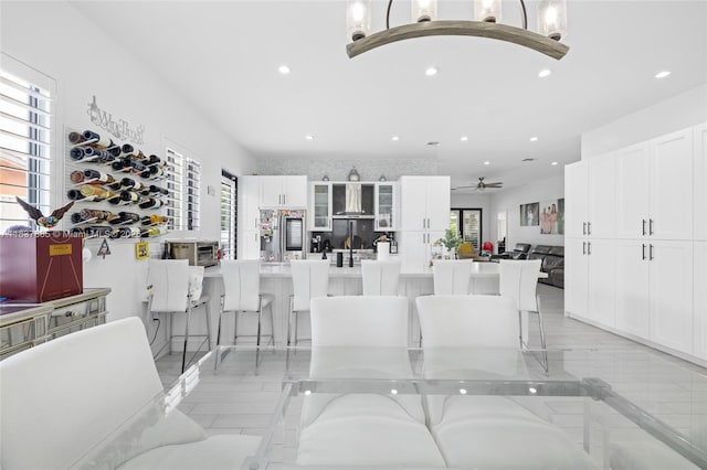 8236 SW 36th St, Miami, FL 33155 - dining area with healthy amount of natural light, recessed lighting, and ceiling fan