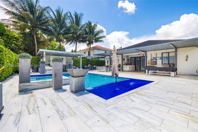 8236 SW 36th St, Miami, FL 33155 - swimming pool with a patio and french doors