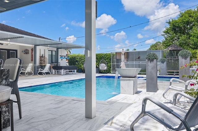 8236 SW 36th St, Miami, FL 33155 - swimming pool with a patio and ceiling fan