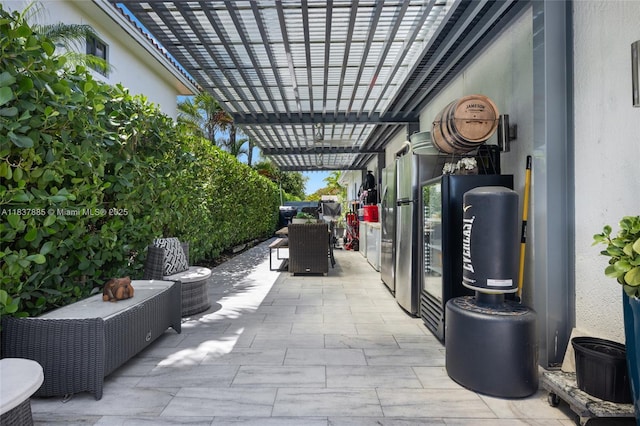 8236 SW 36th St, Miami, FL 33155 - view of patio featuring a pergola and outdoor dining area